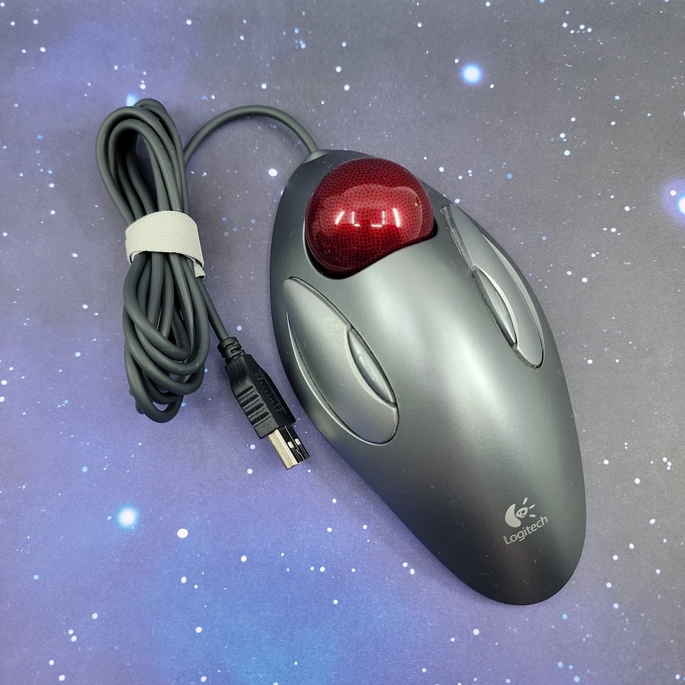 Logitech Logi T-BC21 Marble Ergonomic Ball Wired Mouse USB 810-000767